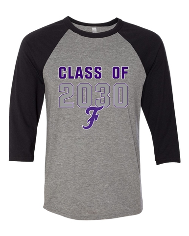 Fayetteville Bulldogs Script F Class of 2030 Men's Baseball T-Shirt