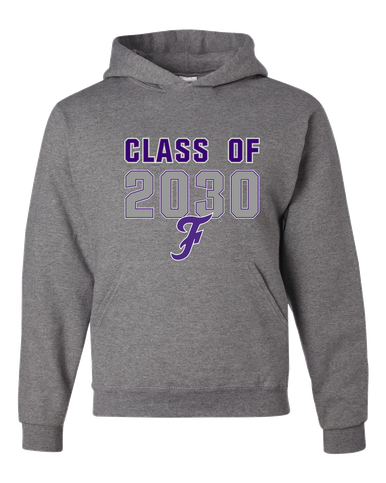 Fayetteville Bulldogs Script F Class of 2030 Men's Premium Hoodie