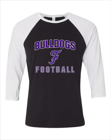 Fayetteville Bulldogs Script F Football #1 Men's Baseball T-Shirt