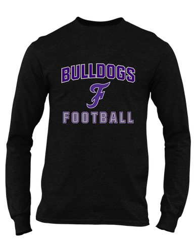 Fayetteville Bulldogs Script F Football #1 Men's Premium LS T-Shirt
