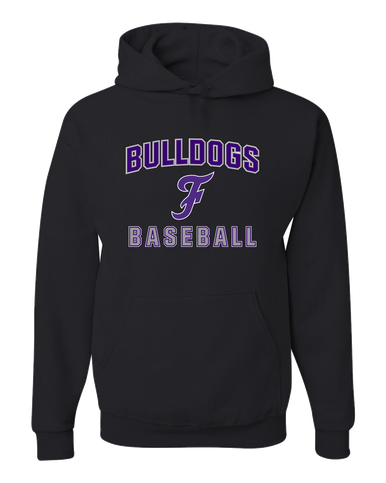 Fayetteville Bulldogs Script F Baseball #1 Men's Premium Hoodie