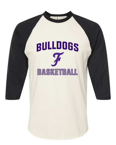 Fayetteville Bulldogs Script F Basketball #1 Men's Baseball T-Shirt