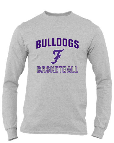 Fayetteville Bulldogs Script F Basketball #1 Men's LS T-Shirt