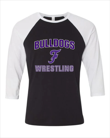 Fayetteville Bulldogs Script F Wrestling Men's Baseball T-Shirt