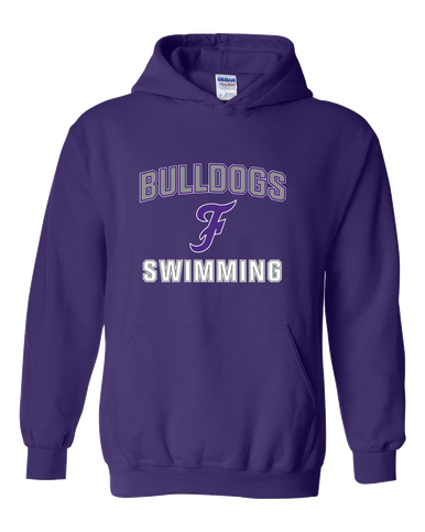 Fayetteville Bulldogs Script F Swimming Men's Hoodie