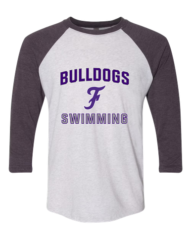 Fayetteville Bulldogs Script F Swimming Men's Baseball T-Shirt
