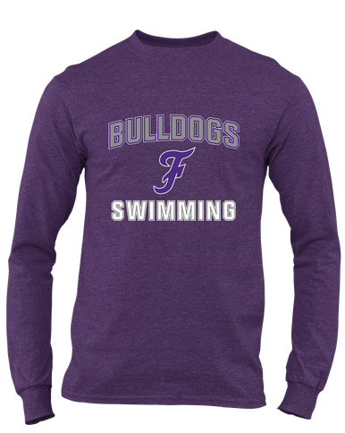 Fayetteville Bulldogs Script F Swimming Men's LS T-Shirt