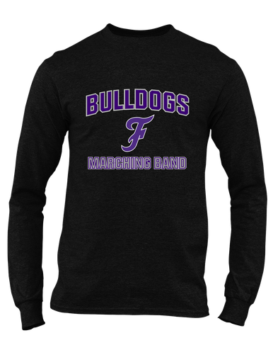 Fayetteville Bulldogs Script F Marching Band Men's LS T-Shirt
