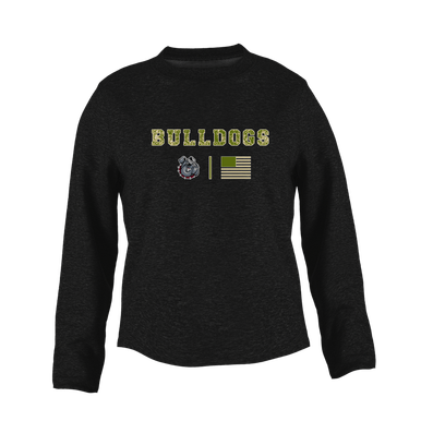 Springdale Bulldogs Camo Flag Women's Sweatshirt