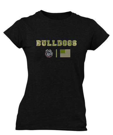 Springdale Bulldogs Camo Flag Women's SS T-Shirt