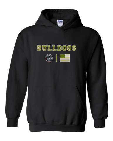Springdale Bulldogs Camo Flag Men's Hoodie