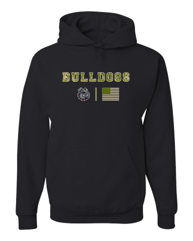Springdale Bulldogs Camo Flag Men's Premium Hoodie