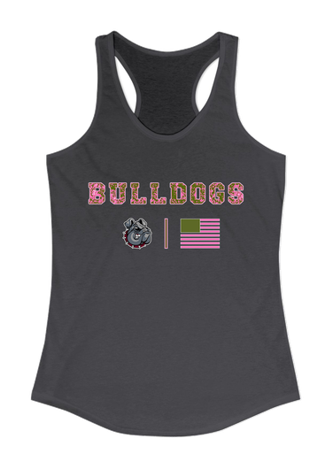 Springdale Bulldogs Pink Camo Flag Women's Tank Top