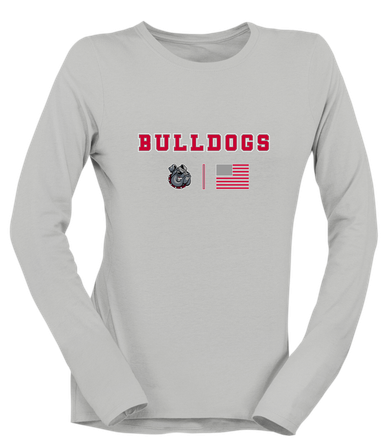 Springdale Bulldogs Team Colors Flag Women's Premium LS T-Shirt