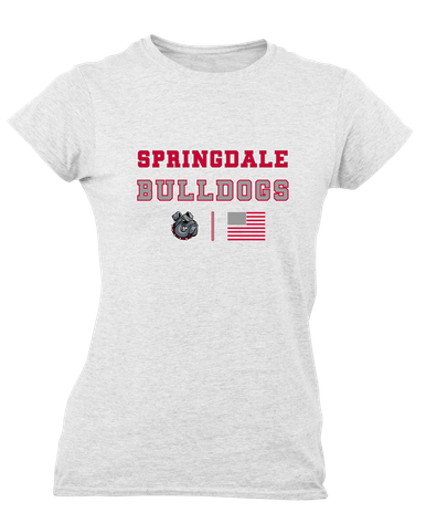 Springdale Bulldogs Spirit Flag Women's Premium SS T-Shirt