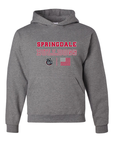 Springdale Bulldogs Spirit Flag Men's Premium Hoodie