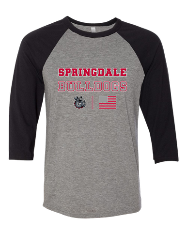 Springdale Bulldogs Spirit Flag Men's Baseball T-Shirt