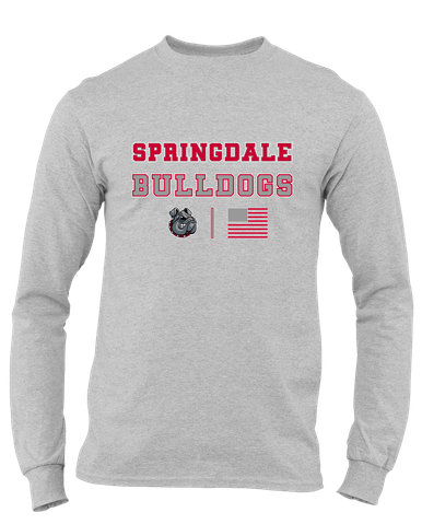 Springdale Bulldogs Spirit Flag Men's Premium LS T-Shirt