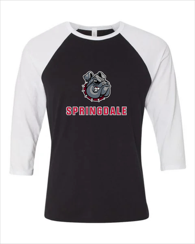 Springdale Bulldogs Mascot #2 Women's Baseball T-Shirt