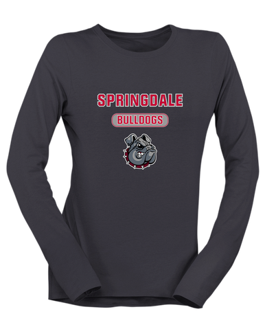 Springdale Bulldogs Mascot #3 Women's LS T-Shirt