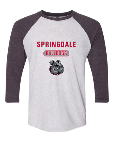 Springdale Bulldogs Mascot #3 Women's Baseball T-Shirt