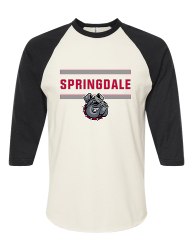Springdale Bulldogs Mascot #4 Women's Baseball T-Shirt