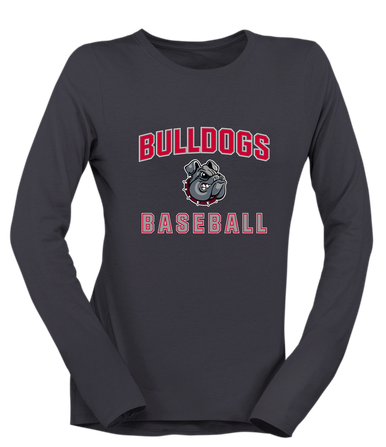Springdale Bulldogs Baseball #1 Women's Premium LS T-Shirt