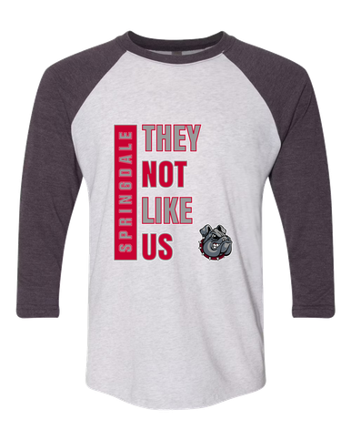Springdale Bulldogs They Not Like Us #1 Men's Baseball T-Shirt