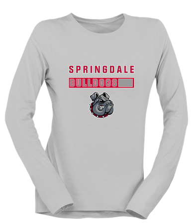 Springdale Bulldogs Mascot #7 Women's LS T-Shirt