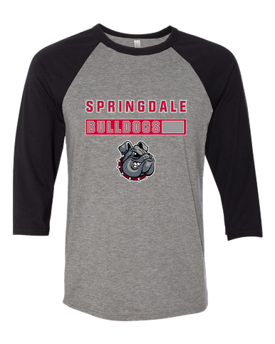 Springdale Bulldogs Mascot #7 Women's Baseball T-Shirt
