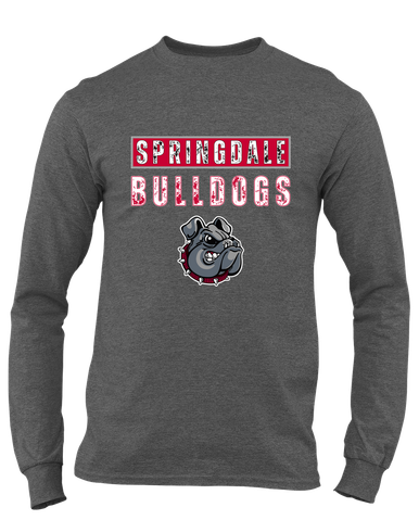 Springdale Bulldogs Mascot #9 Men's LS T-Shirt