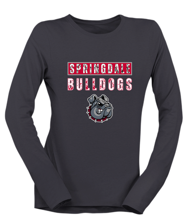 Springdale Bulldogs Mascot #9 Women's Premium LS T-Shirt