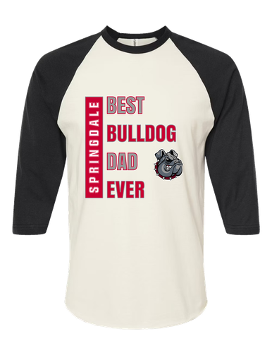 Springdale Bulldogs Best Bulldog Dad Men's Baseball T-Shirt