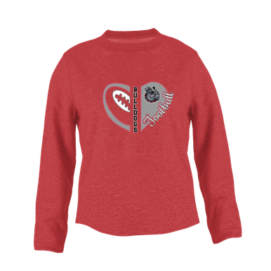 Springdale Bulldogs Heart Football Women's Sweatshirt