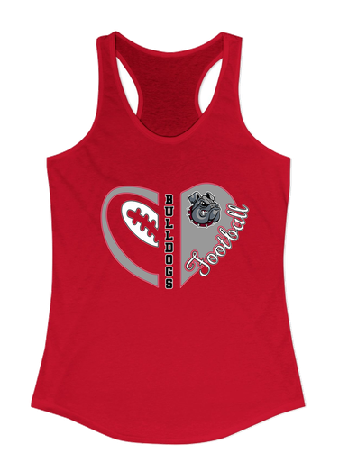 Springdale Bulldogs Heart Football Women's Tank Top
