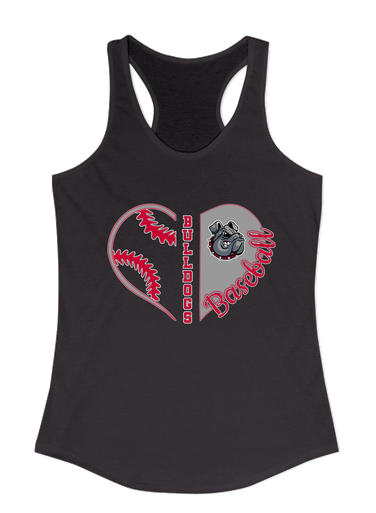 Springdale Bulldogs Heart Baseball Women's Tank Top
