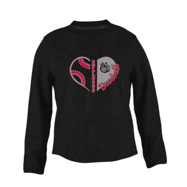 Springdale Bulldogs Heart Baseball Women's Sweatshirt