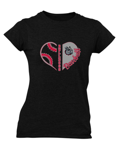 Springdale Bulldogs Heart Baseball Women's Premium SS T-Shirt