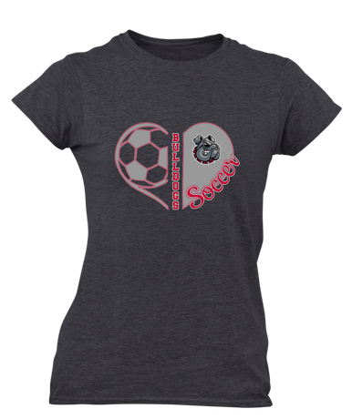 Springdale Bulldogs Heart Soccer Women's SS T-Shirt