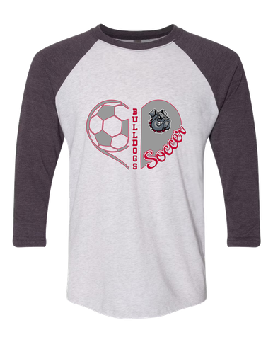 Springdale Bulldogs Heart Soccer Women's Baseball T-Shirt