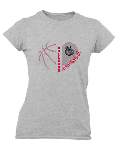 Springdale Bulldogs Heart Basketball Women's Premium SS T-Shirt