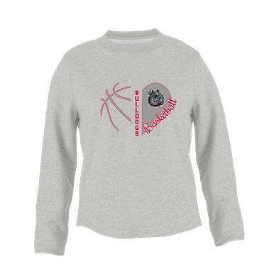 Springdale Bulldogs Heart Basketball Women's Sweatshirt