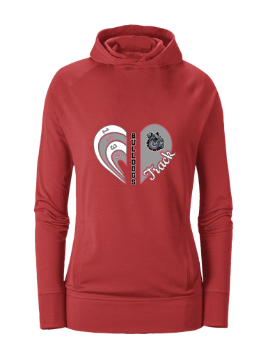 Springdale Bulldogs Heart Track Women's Hoodie