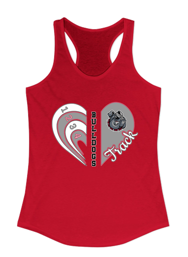 Springdale Bulldogs Heart Track Women's Tank Top