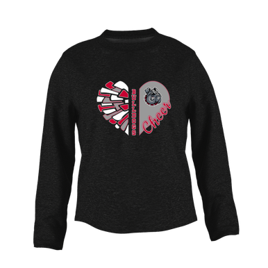 Springdale Bulldogs Heart Cheer Women's Sweatshirt