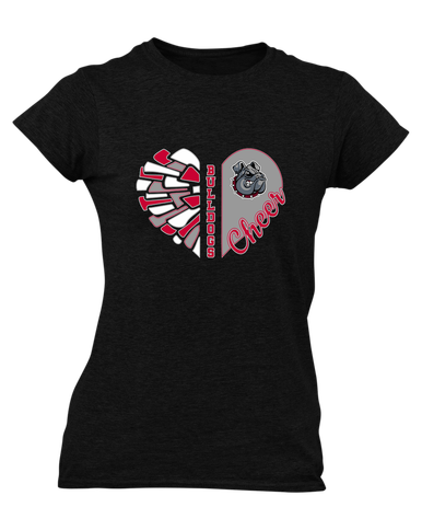 Springdale Bulldogs Heart Cheer Women's Premium SS T-Shirt