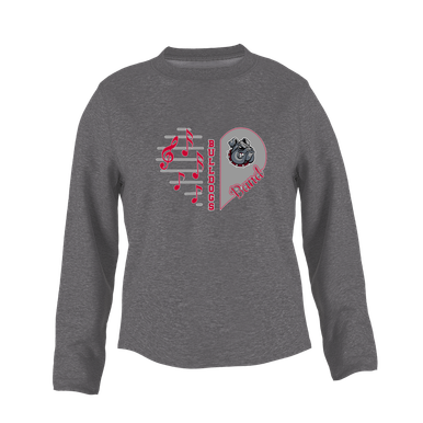 Springdale Bulldogs Heart Band Women's Sweatshirt