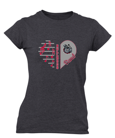 Springdale Bulldogs Heart Band Women's Premium SS T-Shirt