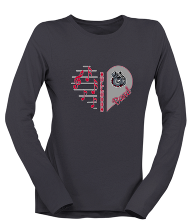 Springdale Bulldogs Heart Band Women's Premium LS T-Shirt