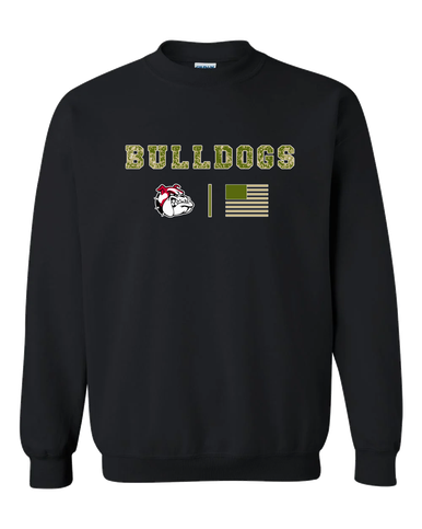 Oak Hills Bulldogs Camo Flag Men's Sweatshirt